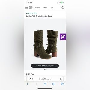 VIOLET & RED Janine Tall Shaft Suede Boot